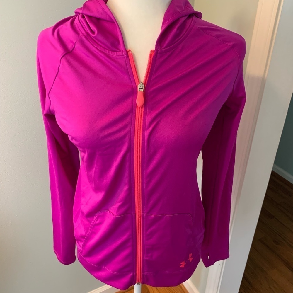 Under Armour Magenta Hoodie, size YXL